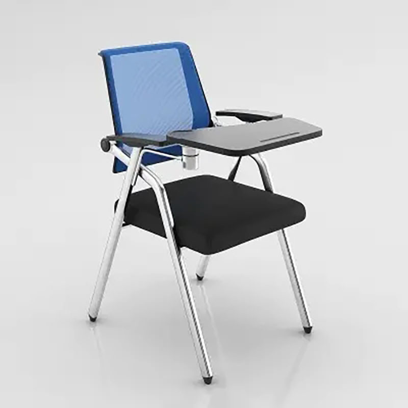 Low MOQ School Furniture Student Lecture Training Chair Study Office Mesh Folding Training Chair with Writing Pad
