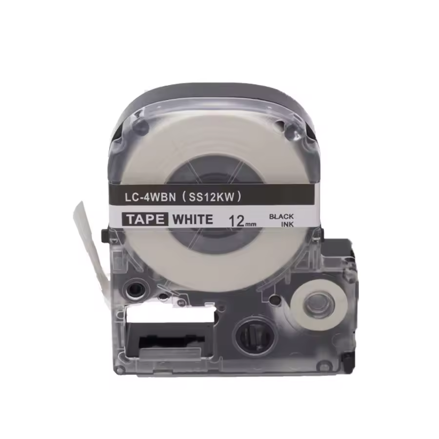 Puty Compatible Black On White Label Tape Replacement Lk-4wbn Lc-4wbn9 Ss12kw For 12mmx 8m Labelworks 300 400 500 600p 700