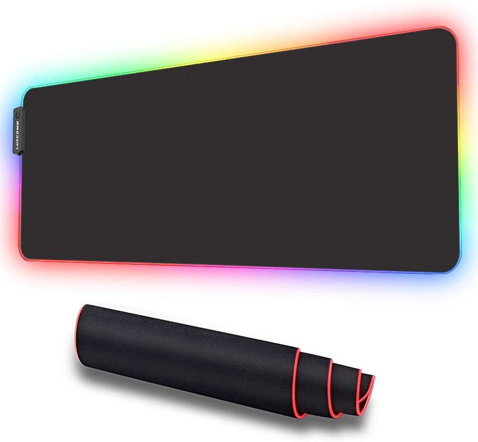 Factory Price Rgb Mouse Pad Usb Gaming Rubber Usb Connect Rgb Lighting Mouse Pad