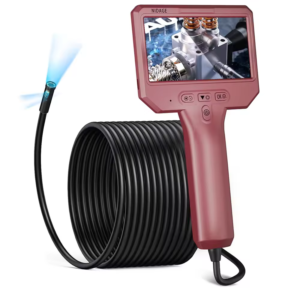 Cheapest Industrial Endoscope Borescope Dual Lens 8.0mm Camera With Light 4.3" Lcd Screen Hd Digital Handheld Snake Cam Pq320b