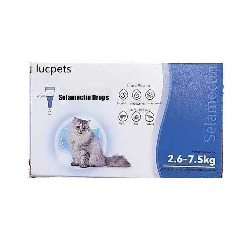 Selamectin Drops for Cat & Expel Roundworms, Fleas, Lice, and Prevent Heartworms