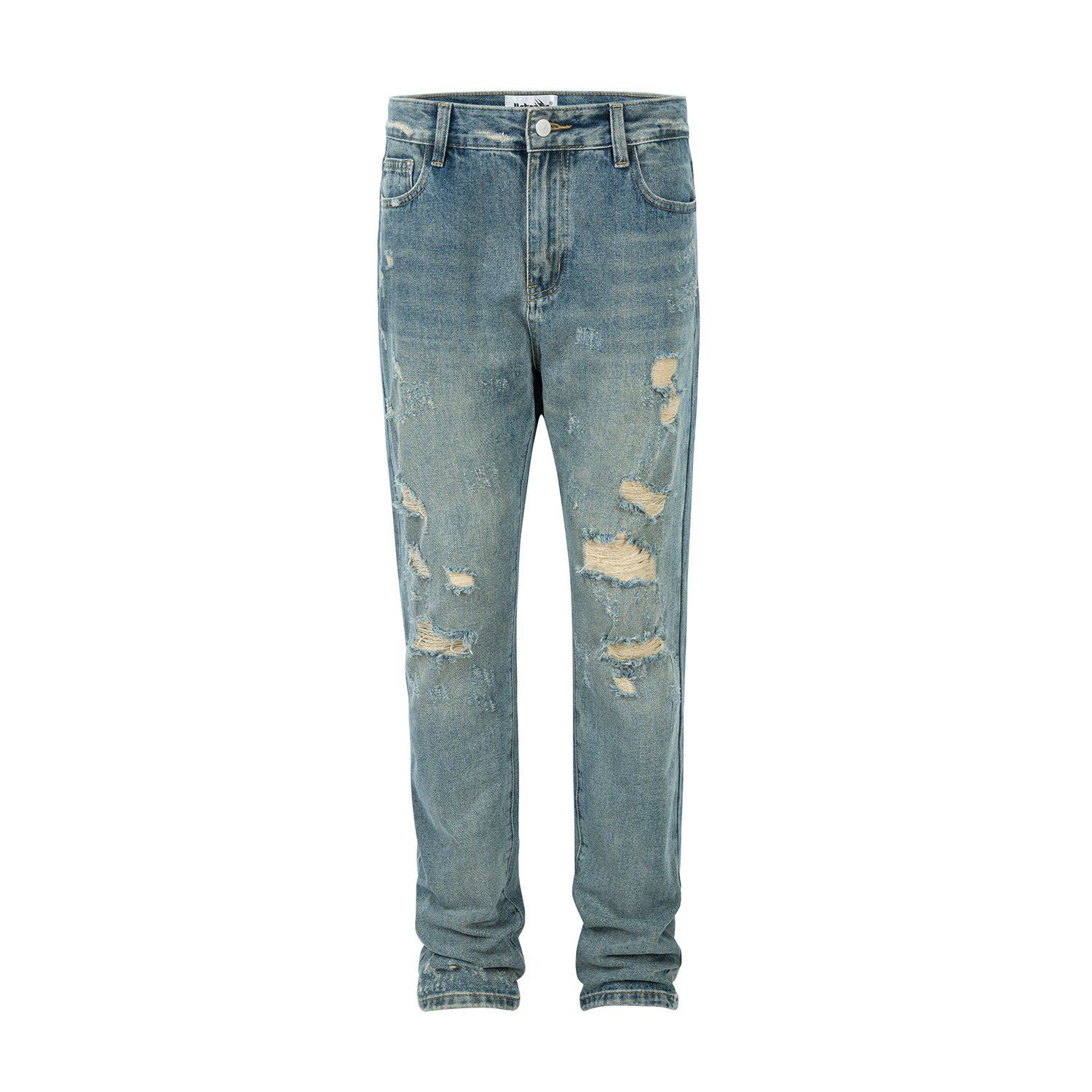 Hot Selling Skinny Denim Jeans Washed Distressed Vintage Jeans Pantalon Outdoor Pant Denim Ripped Jeans Men
