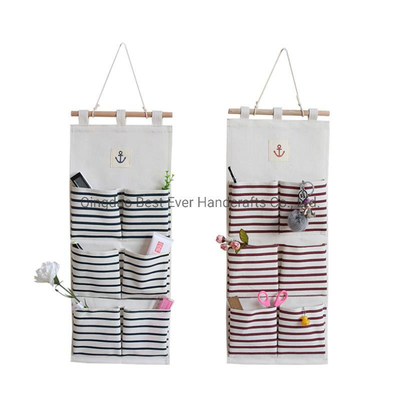 Colorful China Factory Hanging Storage Bag 6 Pocket