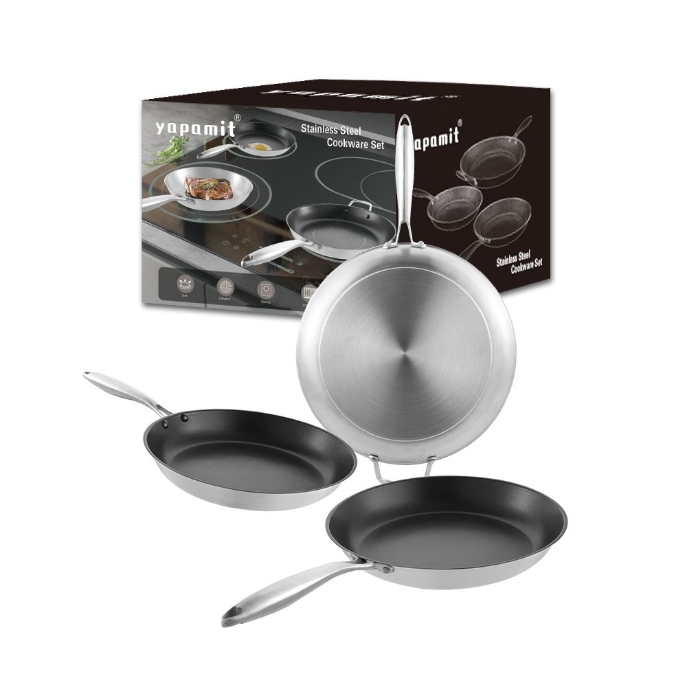 Factory New House Gift Stainless Steel Non Stick Commercial Cookware Frying Pan