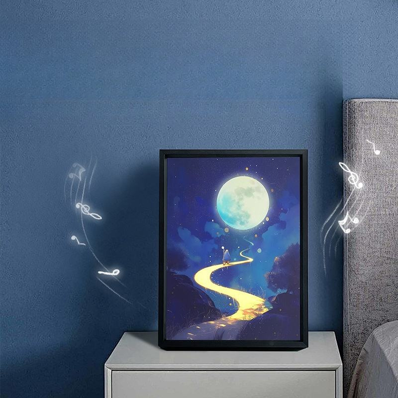 4000mAh Rechargeable Music Luminous Painting Bt Speaker Night Light