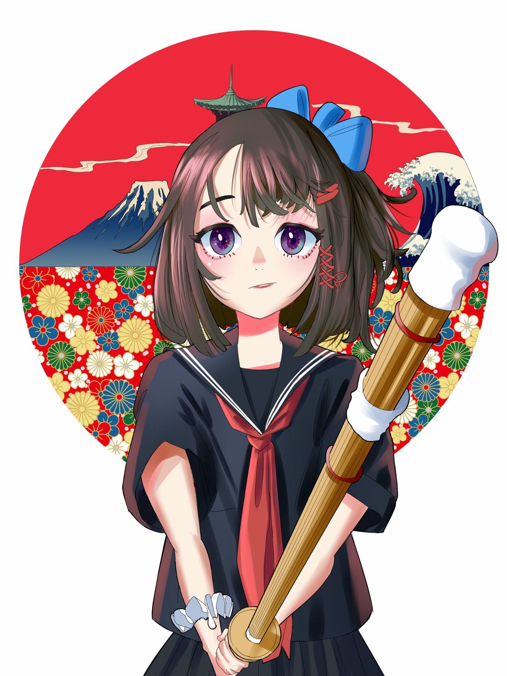 Fabric Wall Scroll Poster Japanese Anime Canvas Scroll Painting Picture Stickers Home Wall Print Flag