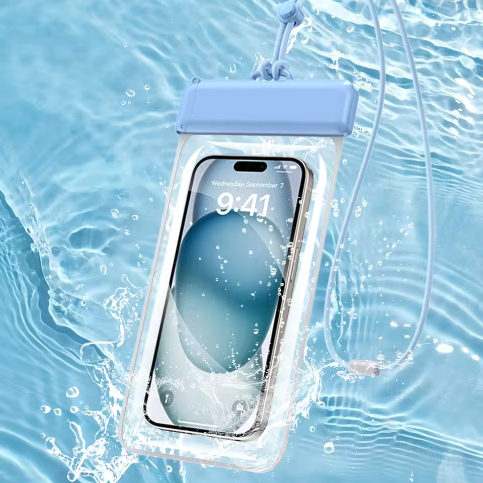 Premium Transparent Tpu Ipx8 Waterproof Smart Phone Pouch Dry Bag 7.2 Inch Modern Fashion Swimming Outdoor Sports Travel Diving