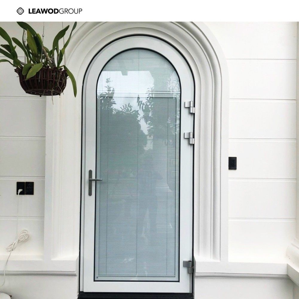 Modern Design Minimalist Aluminum Casement Glass Door for Bathrooom Garden