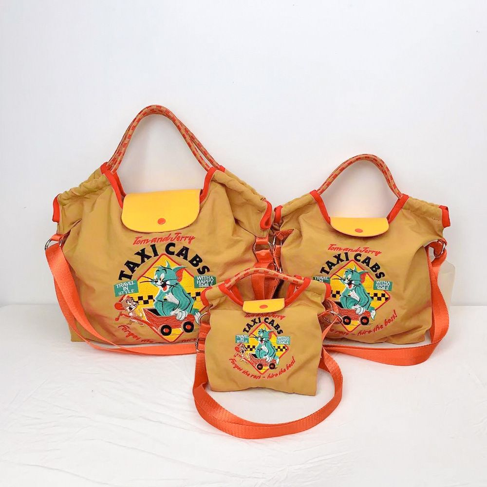 Original Design – Afgh Warner Bros. Licensed Tomjerry Embroidered Large Tote Bag Shopping Tote Bag Travel Bag for Women