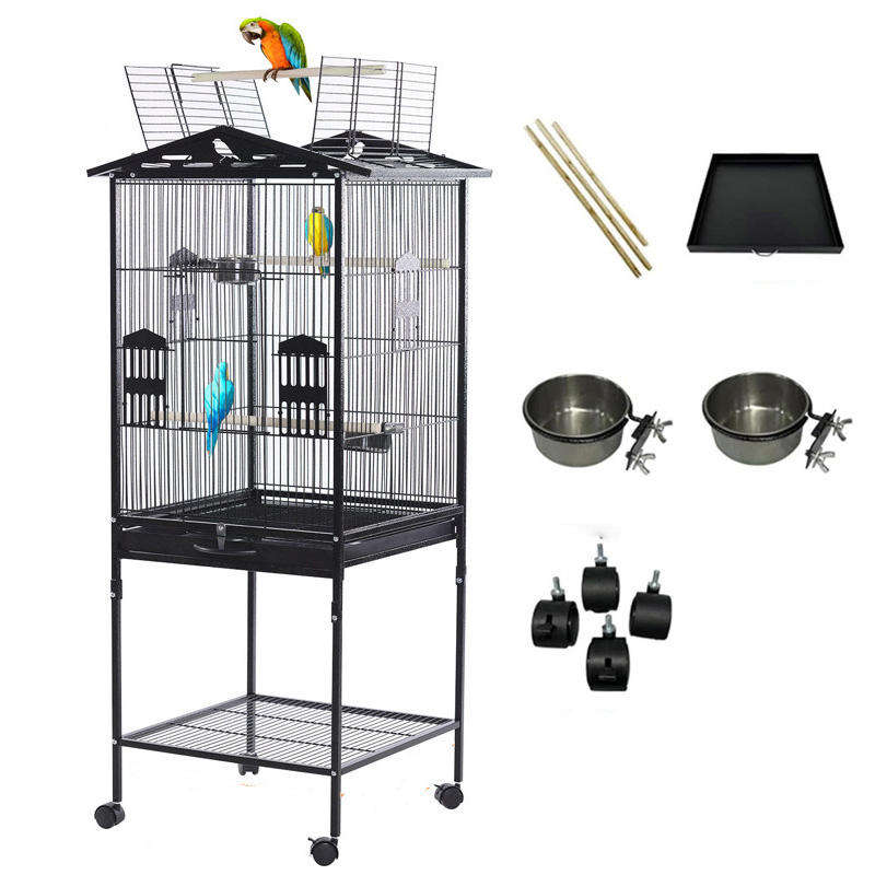 Hot Selling Home Metal Bird Cage Wholesale Ornamental Bird Villa Parrot Cage Iron Wire Pet Cage