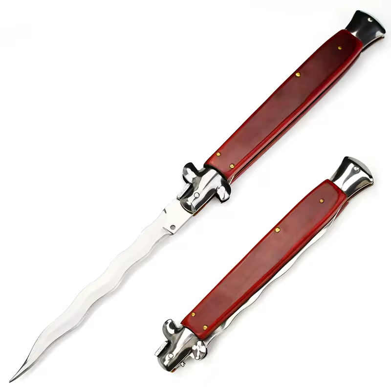 Classic Italy Akc Tactical Knife Precision Craft Hobby Knife 440c Steel Popular Wood Handle Outdoor Camping Fishing Pocket Knife