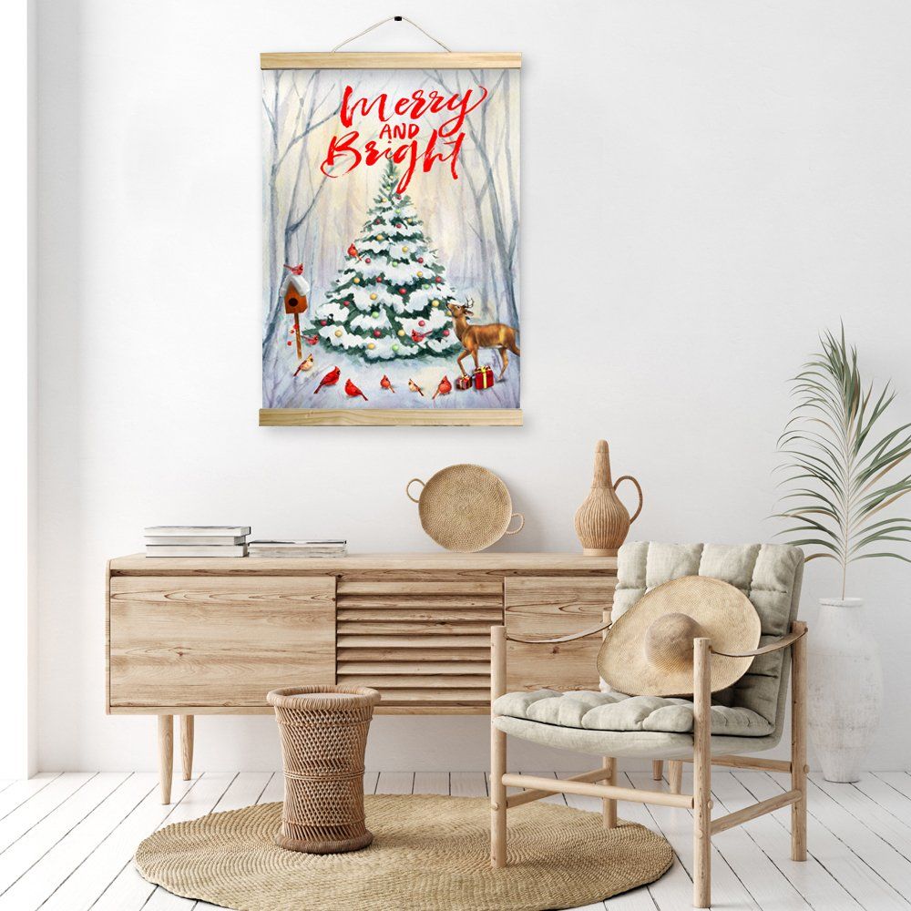 Home Decor Christmas Tree Home Decor Wall Art Ready to Hang Magnetic Poster Hanger