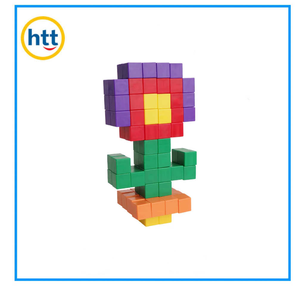 New Learning Tools Plastic Base Ten, Building Blocks Toy Set Cube Math for Kids