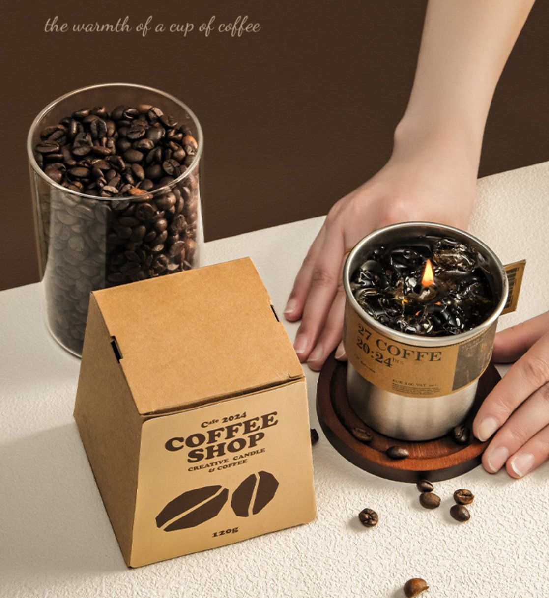 Ins Indoor Decor Souvenir Gift Drink Shape Home Fragrance Private Label Luxury Soy Wax Ice Cube Milk Coffee Scented Candle