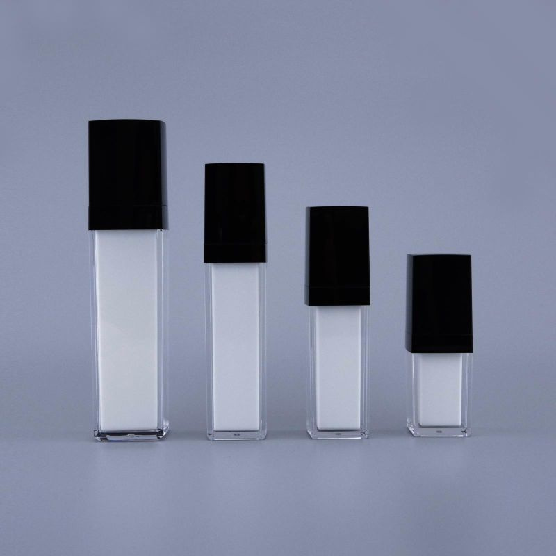 High Quality Square Acrylic Double Layer Bottle Spray Bottle Emulsion Bottle Cosmetic Packaging