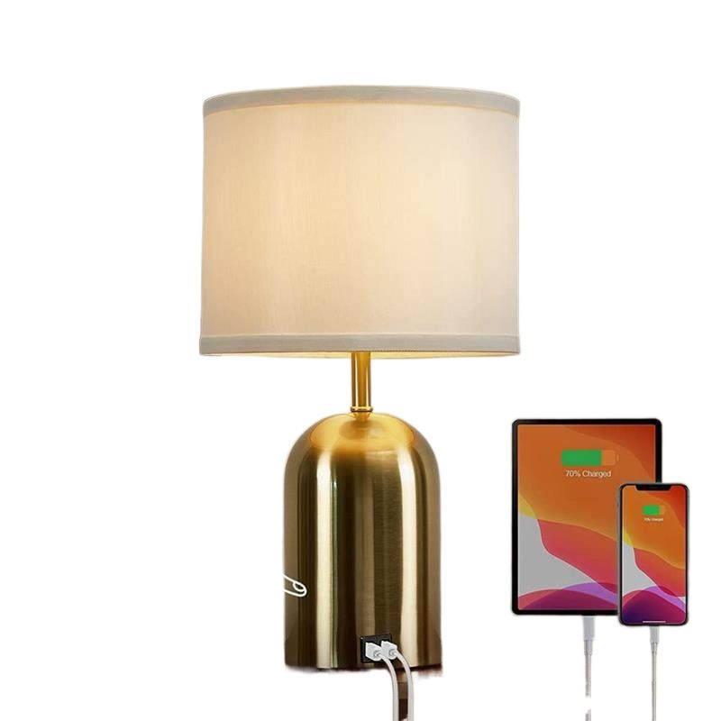 American Minimalist Vintage Touch Table Lamp 3-Level Dimming Dual USB Charging Ports