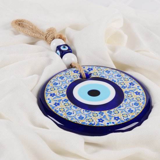 Handmade Evil Eye Wall Hanging 13cm Nazar Boncugu Good Luck Charming Glass Art Decor for Home Decor Gifts TM1007 Bulk