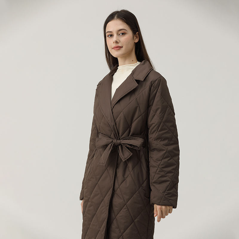 Wholesale Girl Long Plus Size Down Coat Ladies Belt Padded Jacket Warm Winter Fur Women Parka