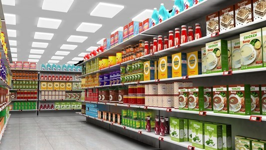 Flexible Metal Gondola Shelving for Organized Supermarket Display Needs