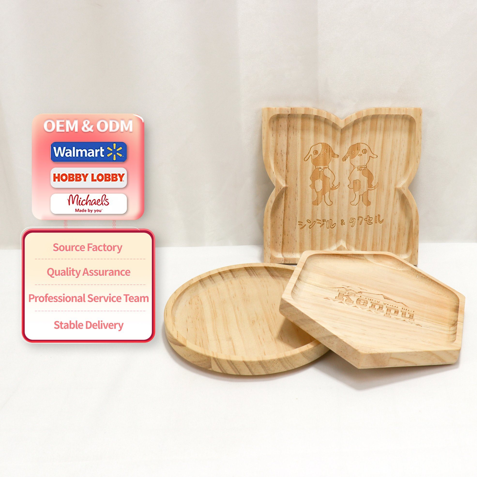 Wooden Drink Coaster Decorative Gift Coffee Cup Mat