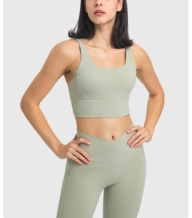 High Quality Ultra Soft Double Shoudler Strap Yoga Fitness Wear Sports Bra