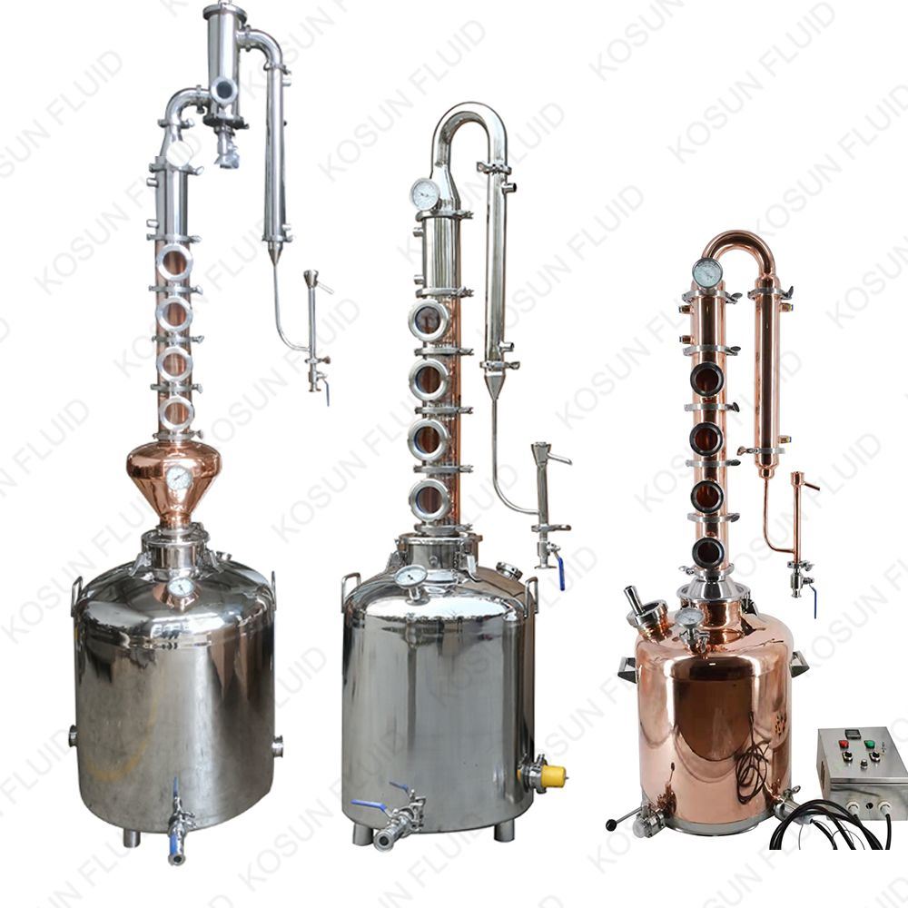 20L 50L 70L 100L 150L 200L Small Stainless Steel Reflux Column Copper Spirit Vodka Brandy Rum Gin Whiskey Home Distillation Still Distiller