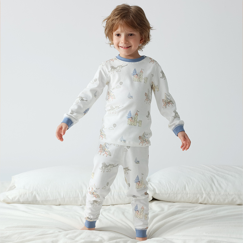 Newborn Viscose & Cotton Fabric Pajamas Set Boys Girls Full Sleeve Baby Sleepwear