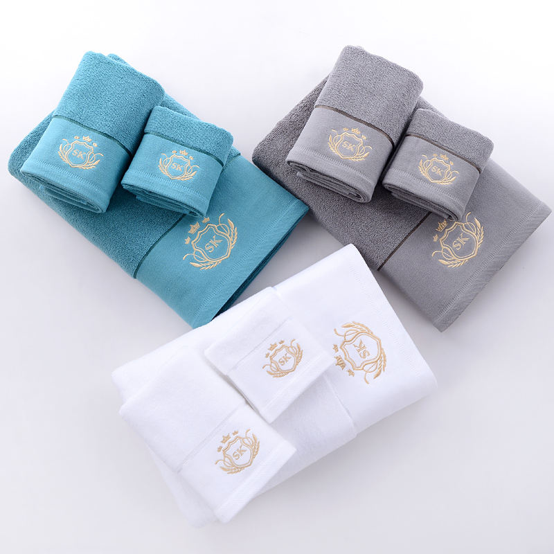 Highly Absorbent 100% Cotton Washcloths Hand Bath Towel Set for Bathroom