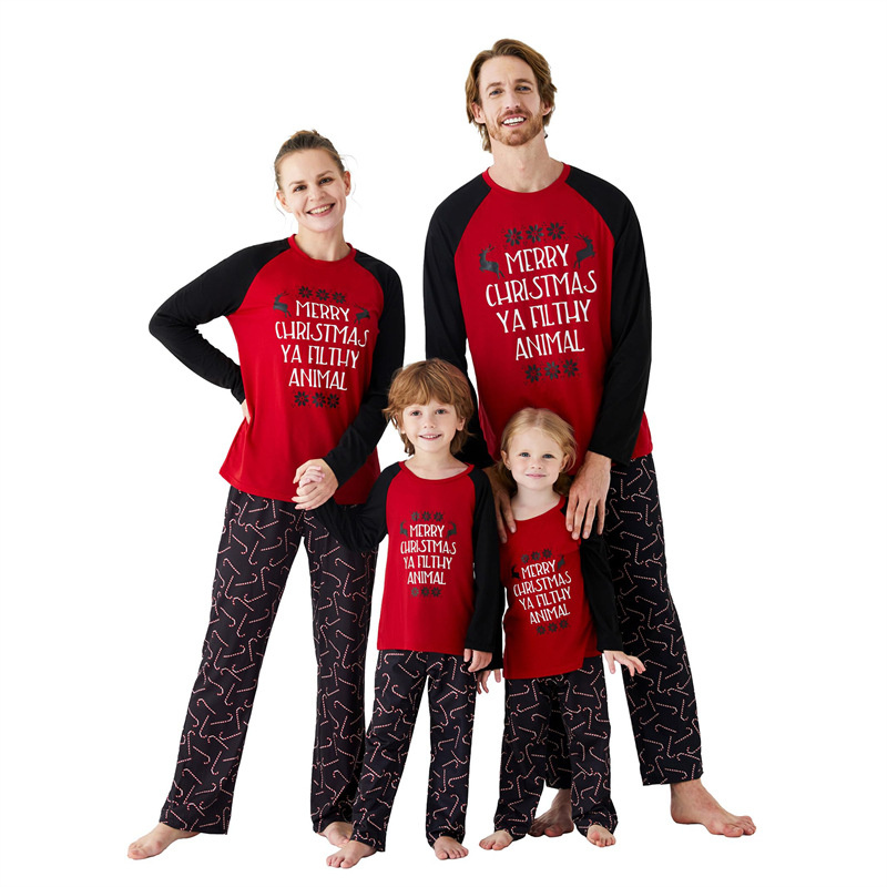 Sleepwear for Kids Comfortable Christmas Pajamas Family Christmas Loungewear Fashion Christmas Pajama Sets