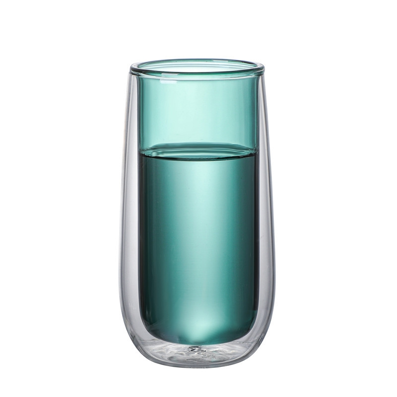 Insulated, Premium Aesthetic Coffee & Water Glasses for Home Wholesale Colored Double-Walled Glass Cup