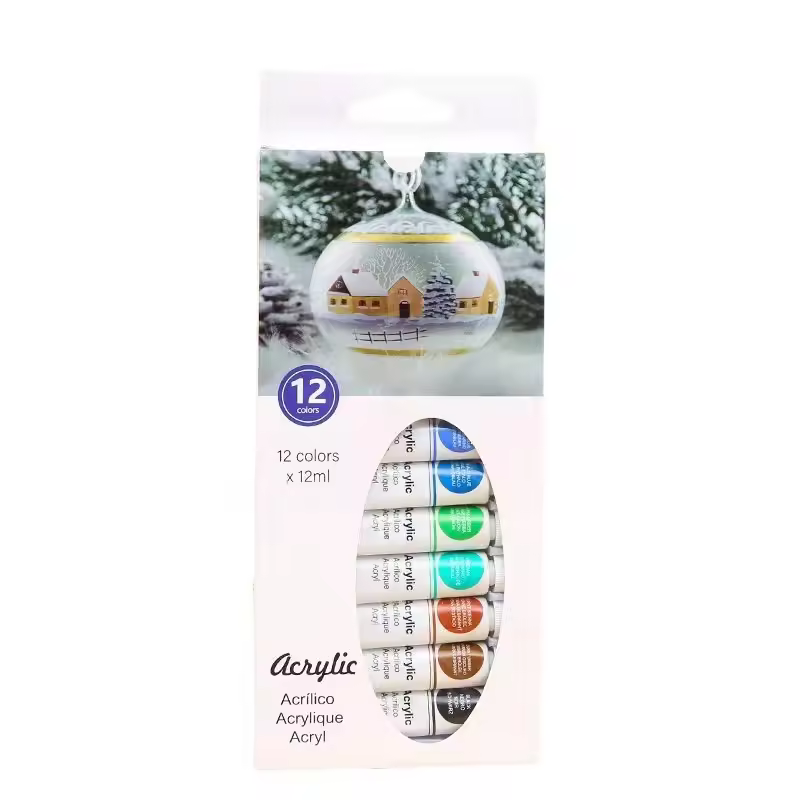 Factory Supply Ready For Ship Aluminum Plastic Tube 12 Color 12 Ml Acrylic/gouache/oil/watercolor Paint Set