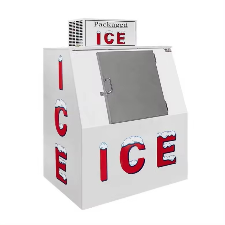100 Bags Factpry Ice Storage Bin Merchandiser Ice Cube Box Freezer