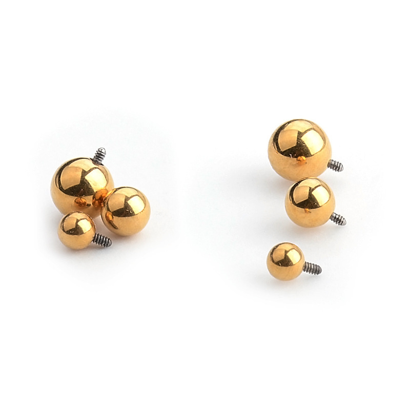 G23 Titanium Wholesale PVD Gold Body Jewelry for Conch Lip Ear Piercing