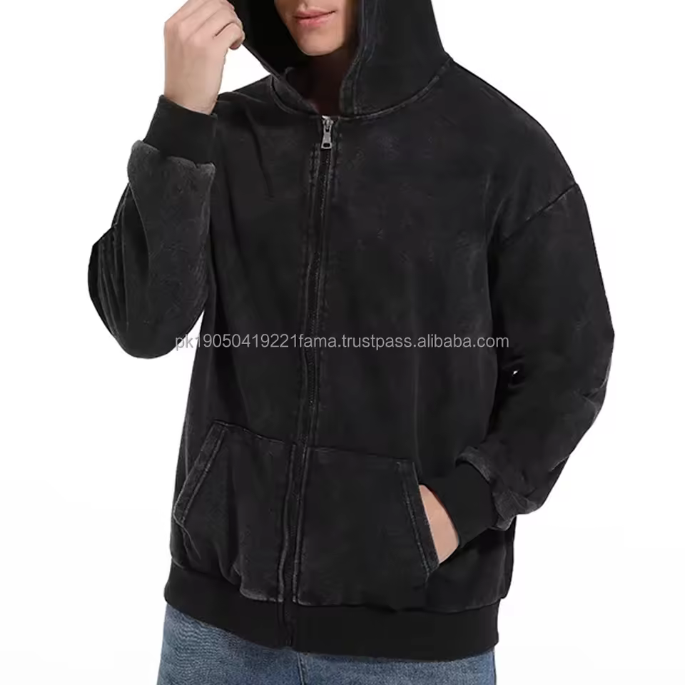 High Street Style Men Zipper Hoodie For Sale New Design 100% Cotton Material Made Men Zip Up Hoodie In Low Moq