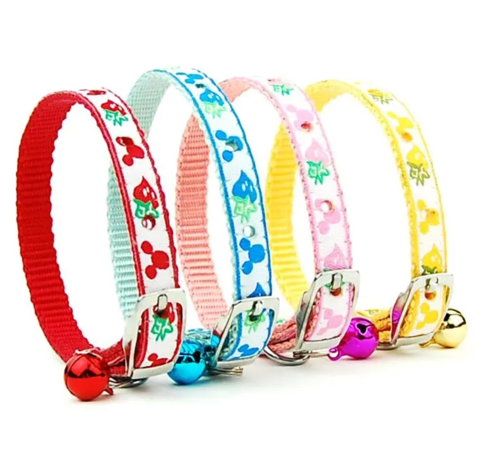 Wholesale in Stock Floral Printing Luxury Small Nylon Pet Cat Collar