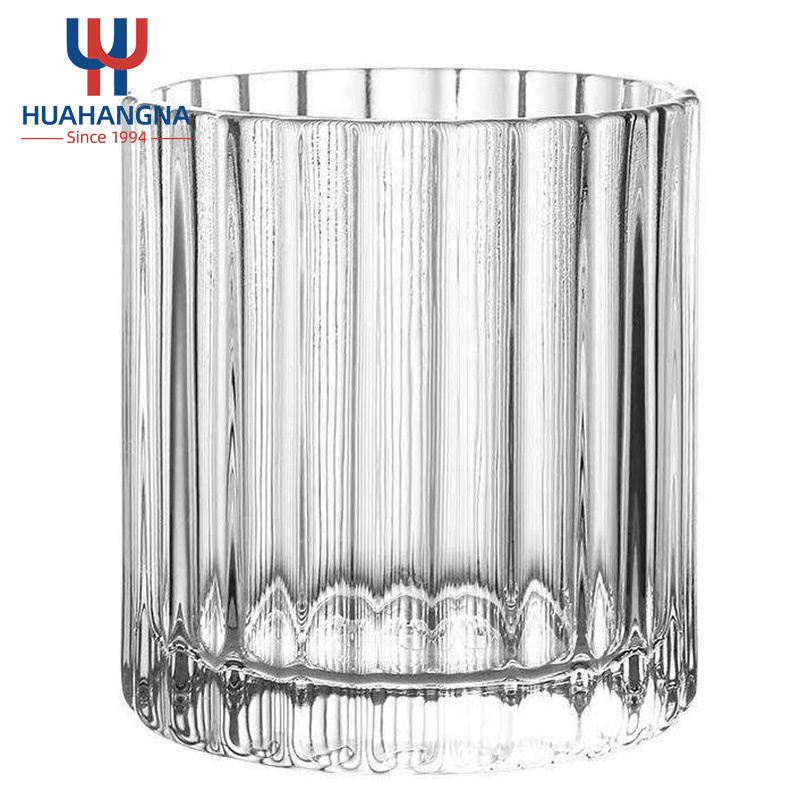 300ml Vertical Stripe Drinking Milk Juice Glass Coffee Cup Manufacturers
