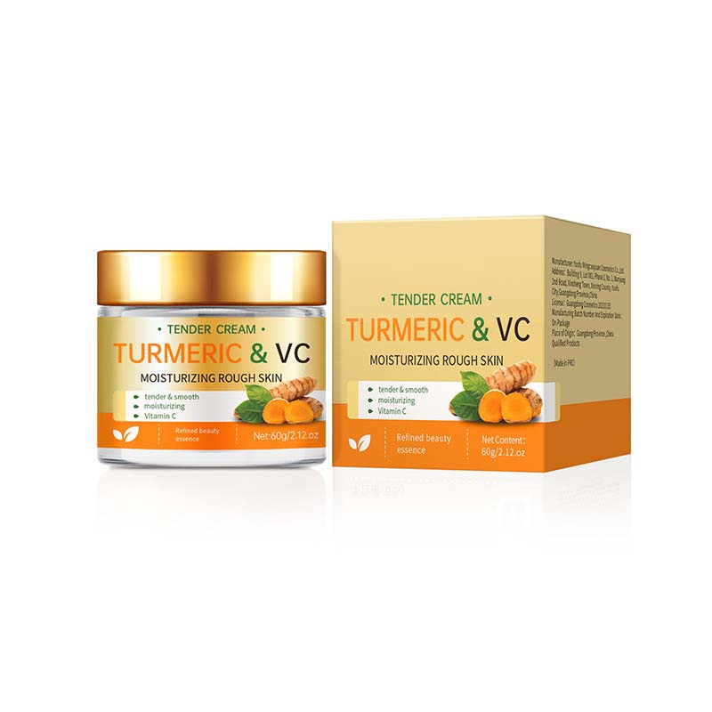 Private Label Skin Care Smooth Moisture Whitening Turmeric Vc Tender Cream Beauty Products