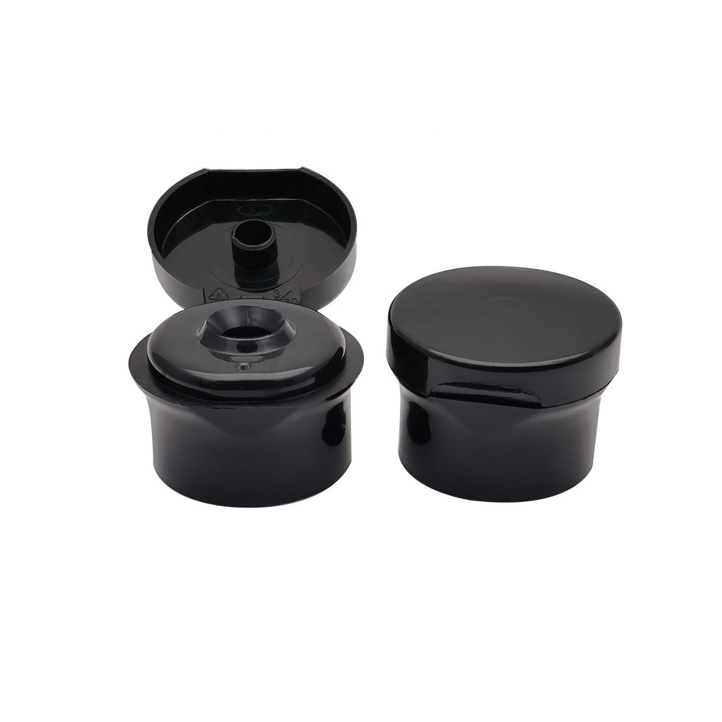 New Arrivals 20mm Plastic Flip Top Cap 20-410 Black Shampoo Bottle Cap