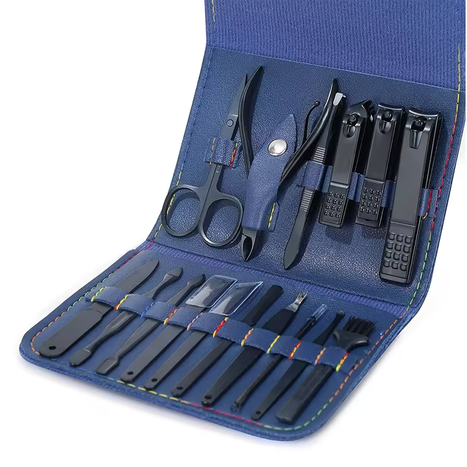 12 In 1 Manicure & Pedicure Set Gift Set Candy Color Nail Tools Nail Cutter Kit For Travel & Nail Repair Kit
