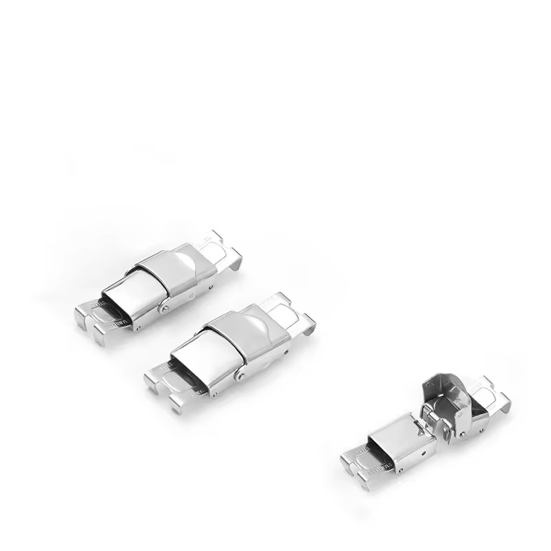 316l Stainless Steel Multi Size Leather Secure Clasp Best Sell Simply Stainless Jewellery Flat Clasp For Bracelet