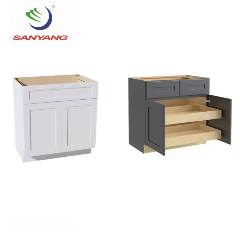 Wholesale Premium Modern Style Kitchen Storage Cabinet Home Kitchen Furniture Solid Wood Kitchen Cabinet For Home Improvement