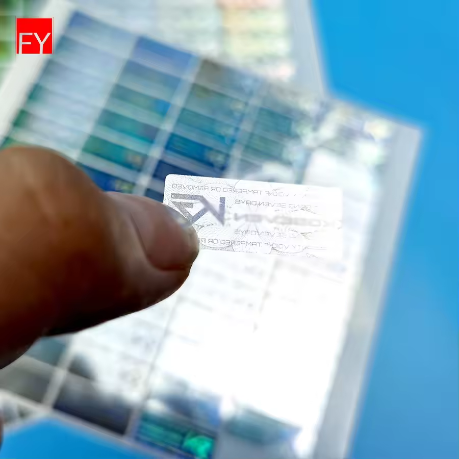 Holographic Security 3d Label Stickers Vinyl Wholesale Labels 10ml Vial Maker Laser Sheet Die Cut Qr Custom Hologram Sticker