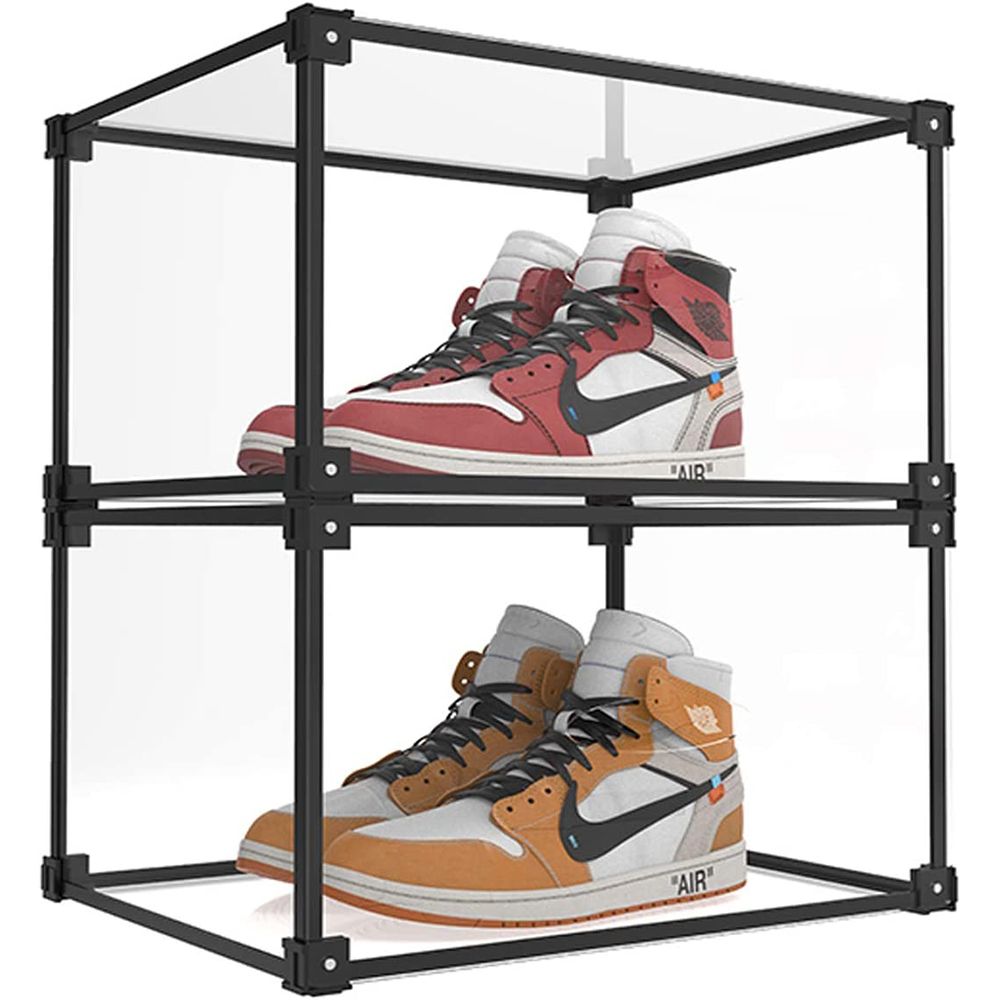 High Quality Large Clear Acrylic Shoe Box for Sneaker Display Stackable