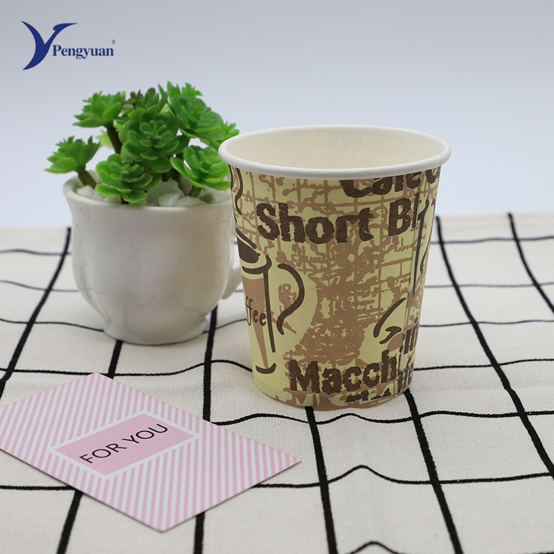 High Quality Disposable Single Wall Coffee Paper Cup with Lid
