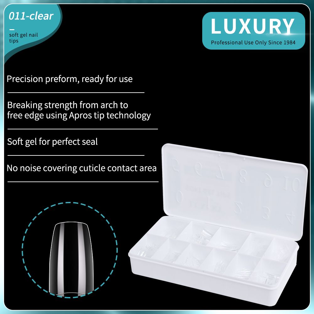 Half Cover Acrylic False Tips French Press-on Nails Set for DIY & Salon Use 500PCS