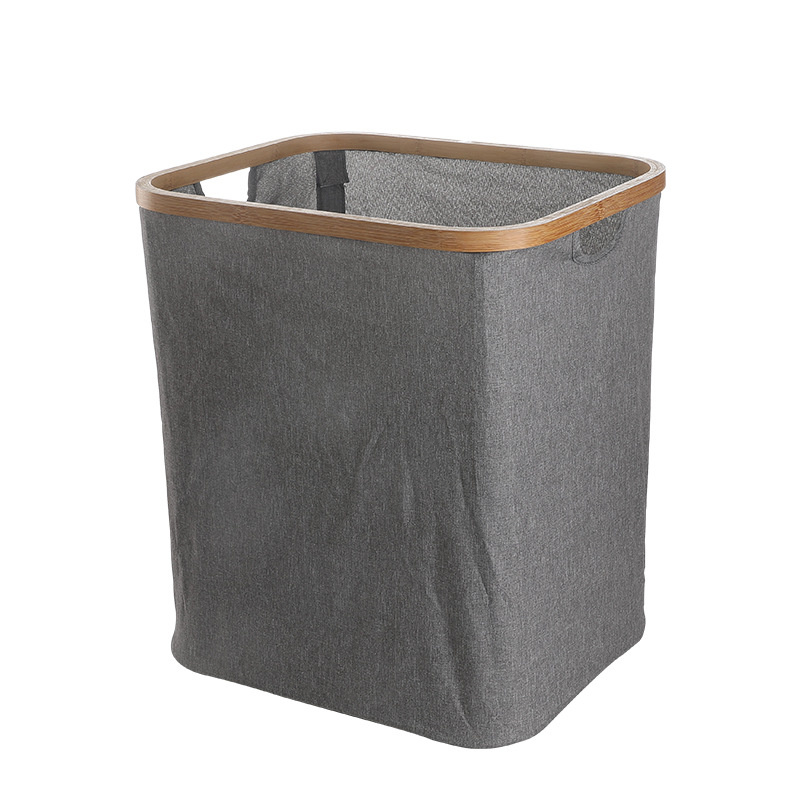 Large Fabric Laundry Hamper with Lid for Household Storage Solution