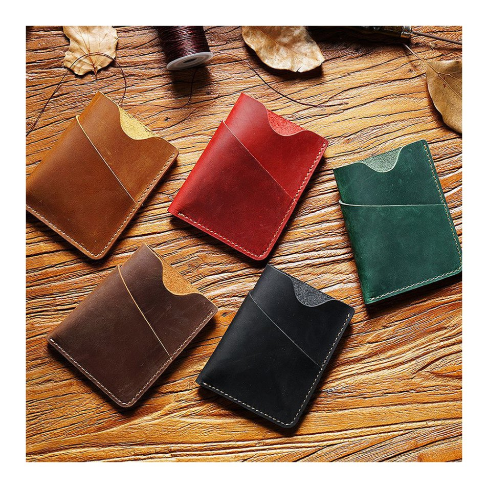 2024 Black Brown Men Strong Magnetic RFID Blocking Slim Genuine Leather Money Clip Wallet for Man Gift