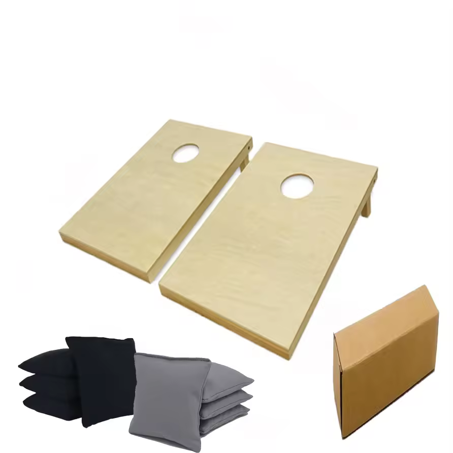 Customizable Board Bean Bag Toss Cornhole Board Game Set For Team Family Play