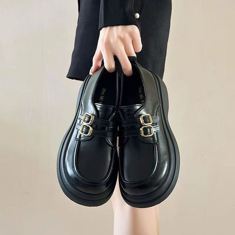 Women's 2025 Autumn Leather Loafers: Chic British-Style Slip-Ons