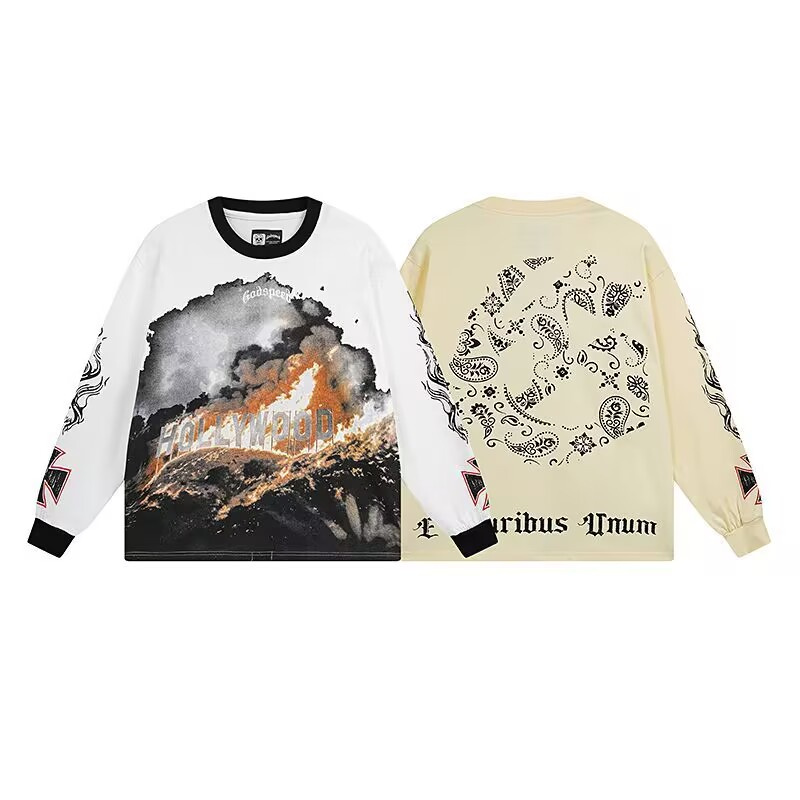 Oversized Godspeed Pullover Sweatshirt Lightweight Street Fit, Cotton, OEM Ready